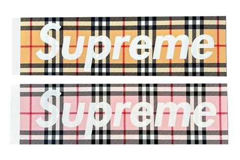 supreme box logo burberry|supreme burberry box logo sticker.